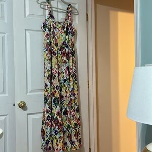 Terra & Sky Colorful Patterned Maxi Dress